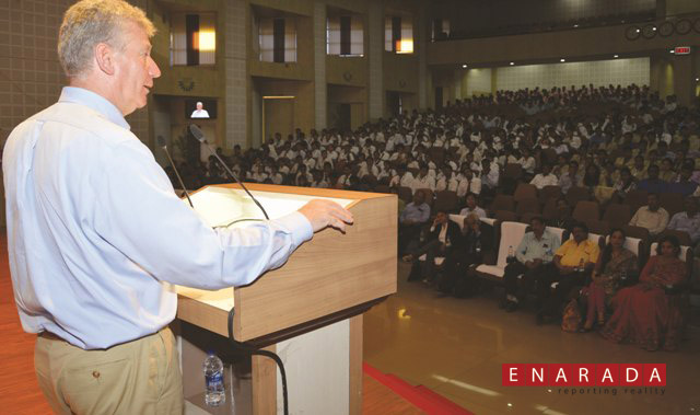 Mr. Stewart Beck, High Commissioner of Canada to India addresses the students of KIIT University.   