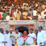 GANESH IMMERSION CELEBRATED IN HUBLI TORAVI HAKKAL GANESH WITH BANNER OF C M  NARENDRA MOODI KIRAN BAKALE-PTI HUBLI