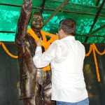 Samanta ji garlanding Statue opf Ambedkar