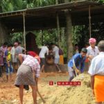 Villagers takes part in restoring Naga Bana at Kokkada Vaidyanth