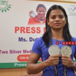 Dutee Chand interacting with Media in Bengaluru on September 12,